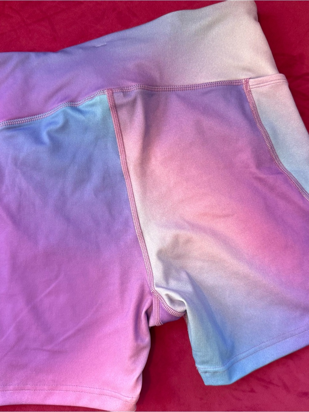 Brooks Women's Pastel Gradient Bike Shorts — Purple & Pink - Picture 2 of 4